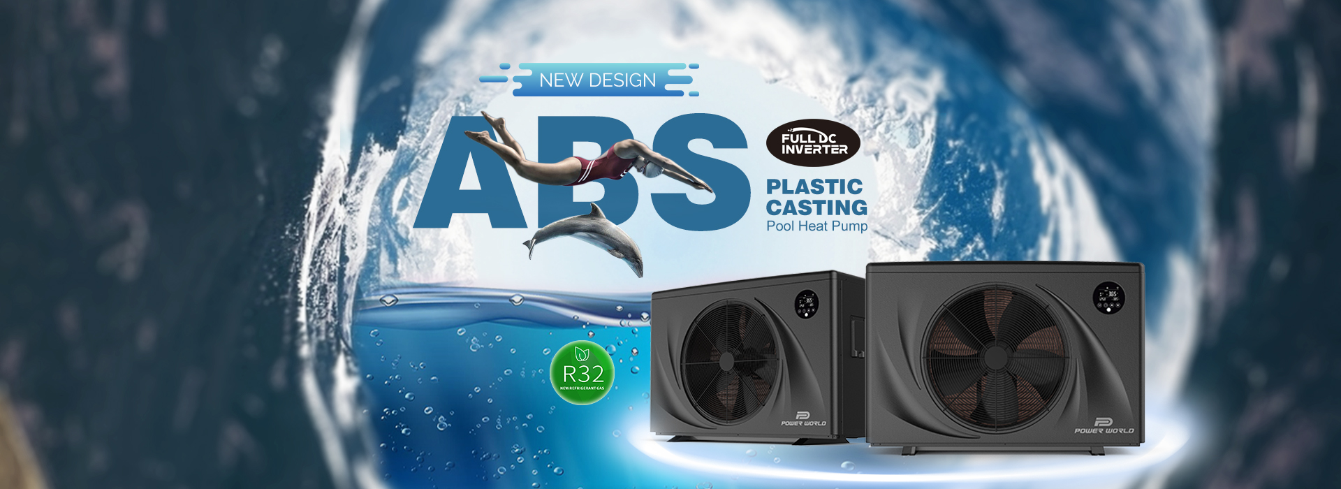 ABS plastic pool heat pump